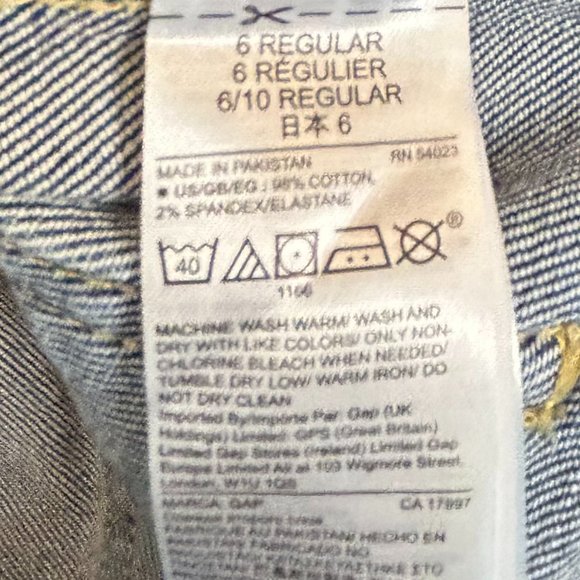 Gap Jeans 28" regular slim straight jeans - Size 6 - Picture 6 of 7